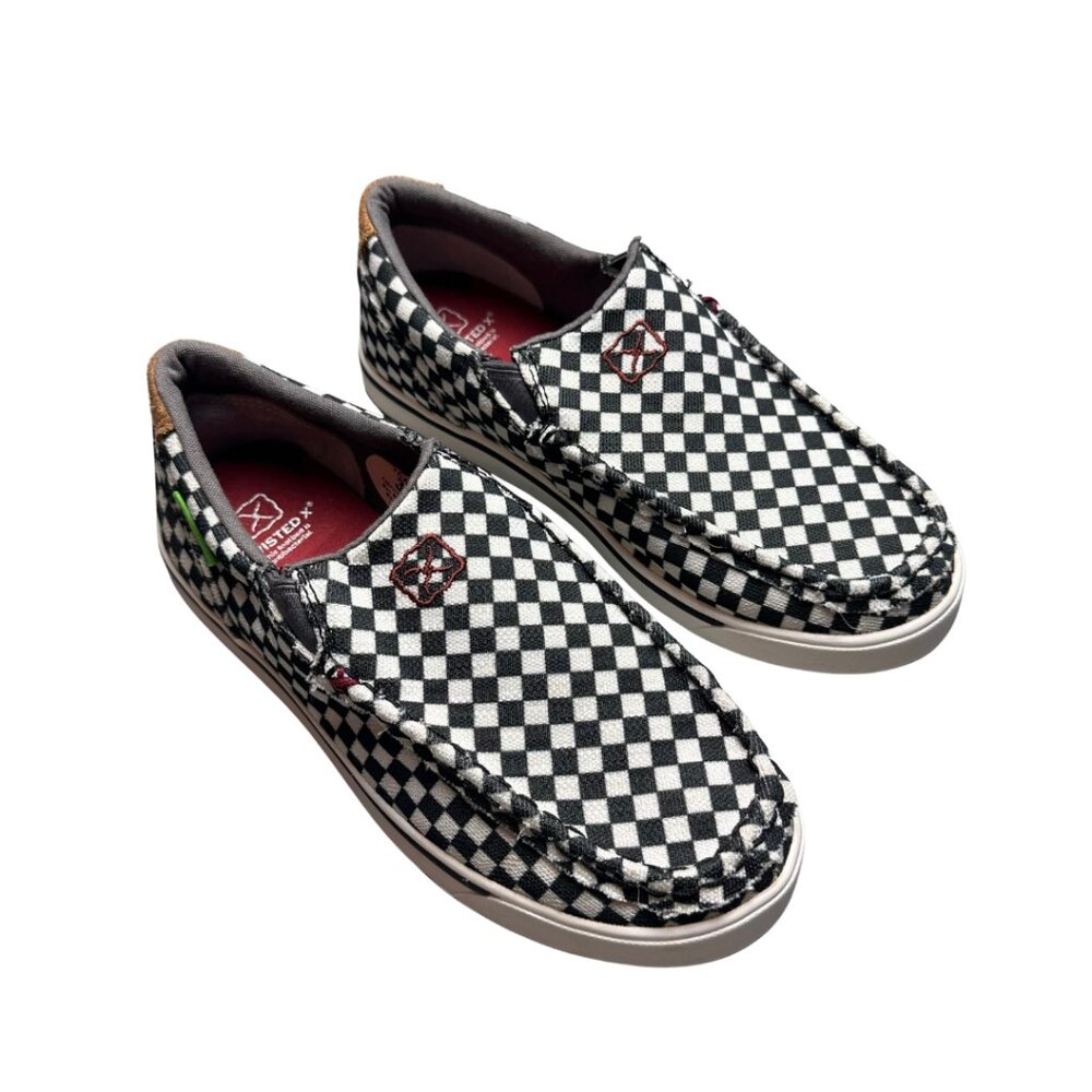Twisted X Children's Black & White Slip On Kick Shoes 3M